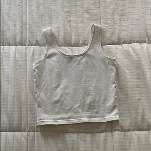 White Cropped Tank Top From Amazon